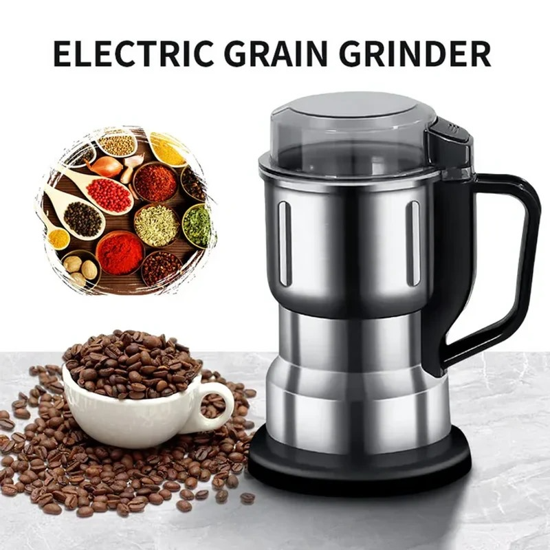 Prestige 700W Mini Electric Grinder – Powerful Stainless Steel Coffee and Spice Blender for Home and Kitchen