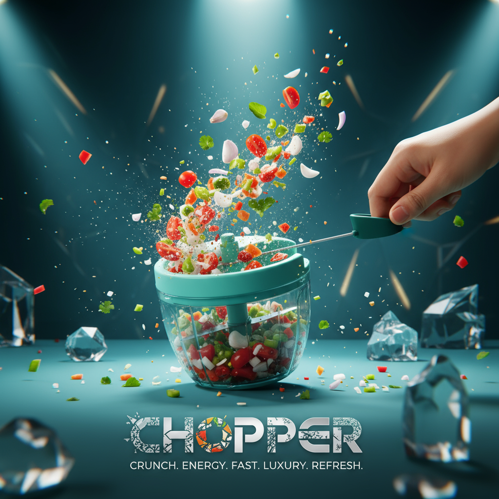 Vegetable Chopper Handy Quick Cutter For Kitchen, 3 Blade Stainless Steel, Pull String - 350Ml - Vegetable Cutter