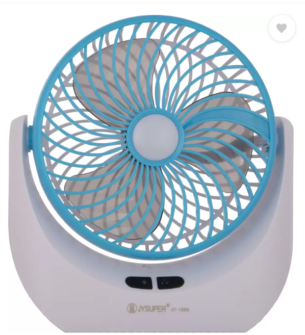 Lithium rechargeable mini table fan with LED light -1880
